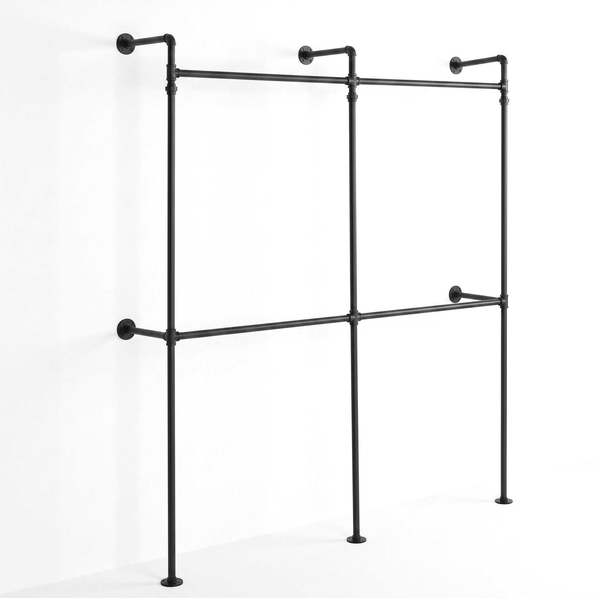 Artiss Industrial Pipe Clothing Rack Garment Clothes Display Stand Wall Mounted Awezingly