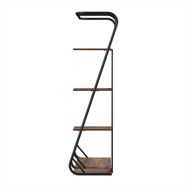 Artiss Wardrobe Clothes Rack Airer 4-Tier Walnut Artiss