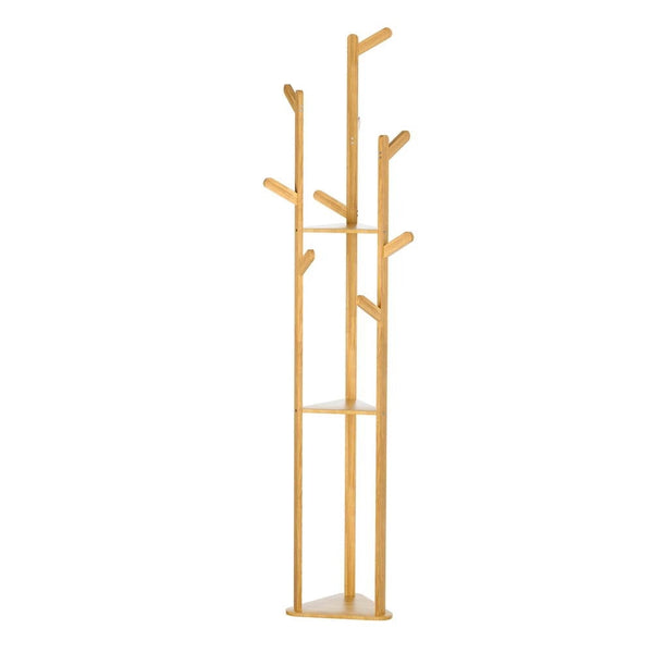 Artiss Clothes Rack Airer Coat Stand 9 Hooks Bamboo Artiss