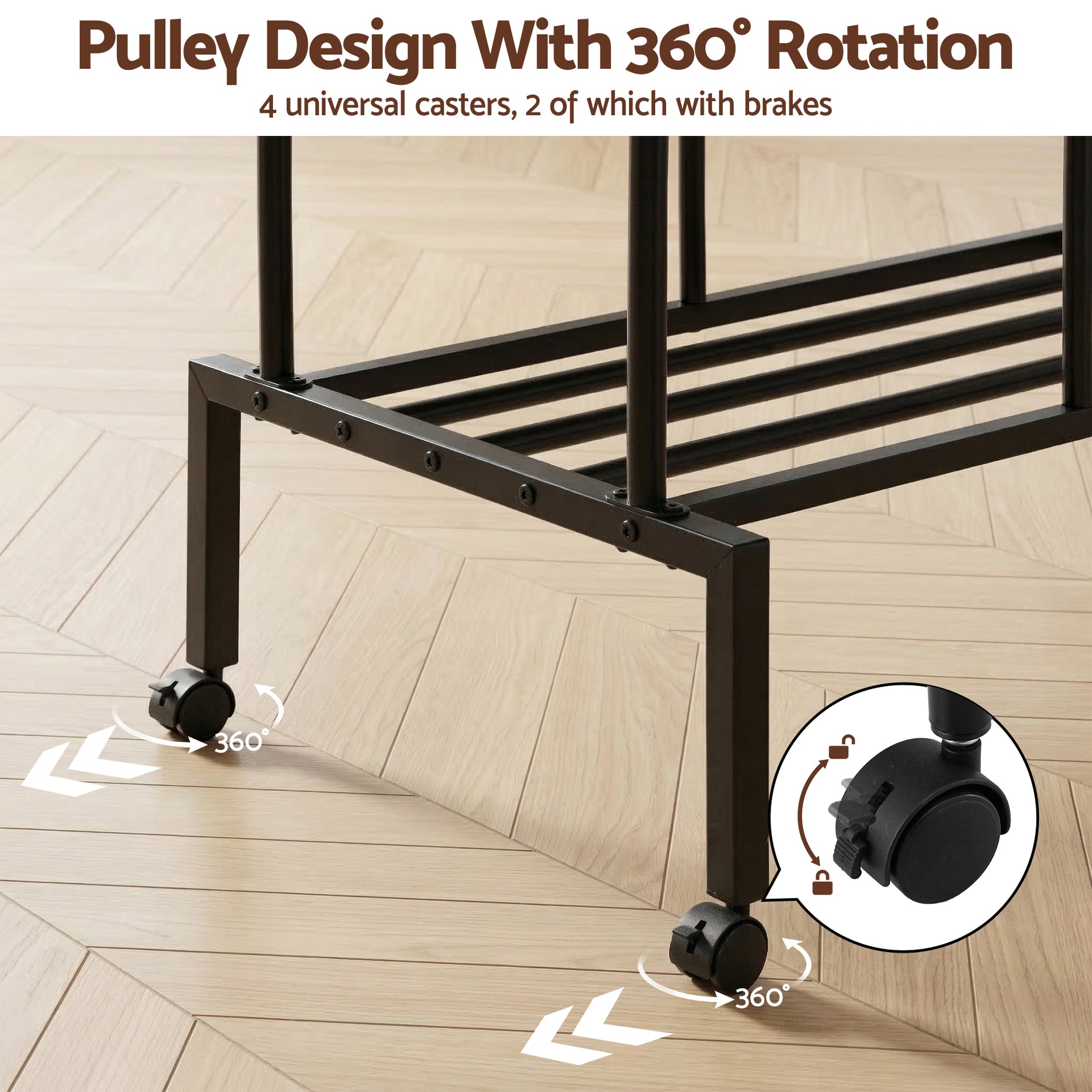 Artiss Clothes Rack Double Rod Airer Rail Coat Stand Hanger Storage Shelf Awezingly