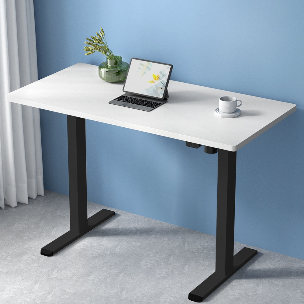 Artiss Electric Standing Desk Motorised Sit Stand Desks Table Black White 140cm Artiss