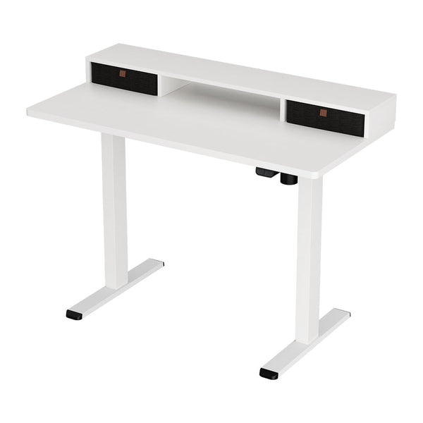Artiss Electric Standing Desk with Storage Shelf Drawer Office Table 120CM Artiss
