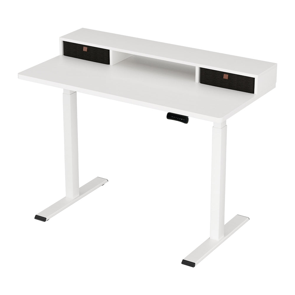 Artiss Electric Standing Desk Dual Motor Office Table With Shelf Drawer120CM Artiss