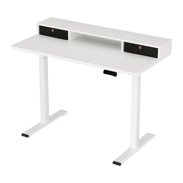 Artiss Electric Standing Desk Dual Motor Office Table With Shelf Drawer120CM Artiss