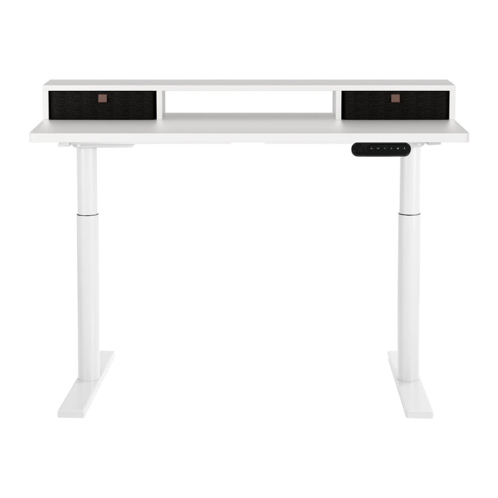 Artiss Electric Standing Desk with Storage Rack Shelf Drawers White 120CM Artiss