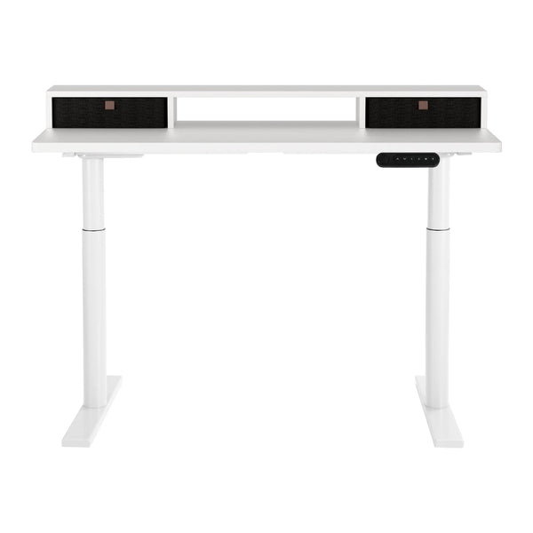 Artiss Electric Standing Desk with Storage Rack Shelf Drawers White 120CM Artiss