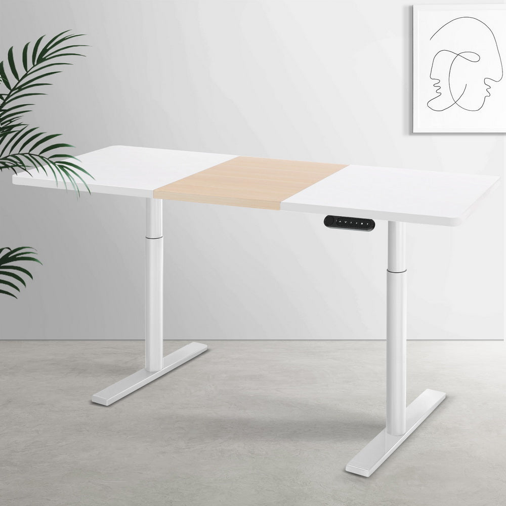 Artiss Standing Desk Motorised Electric Dual Motor 140CM White Pine Artiss