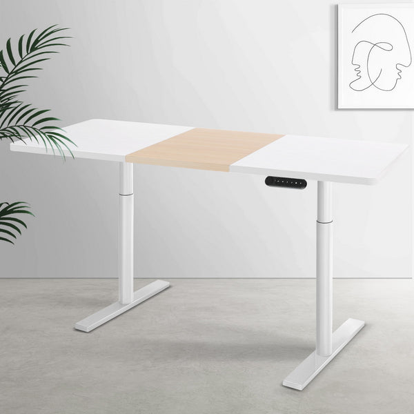 Artiss Standing Desk Motorised Electric Dual Motor 140CM White Pine Artiss