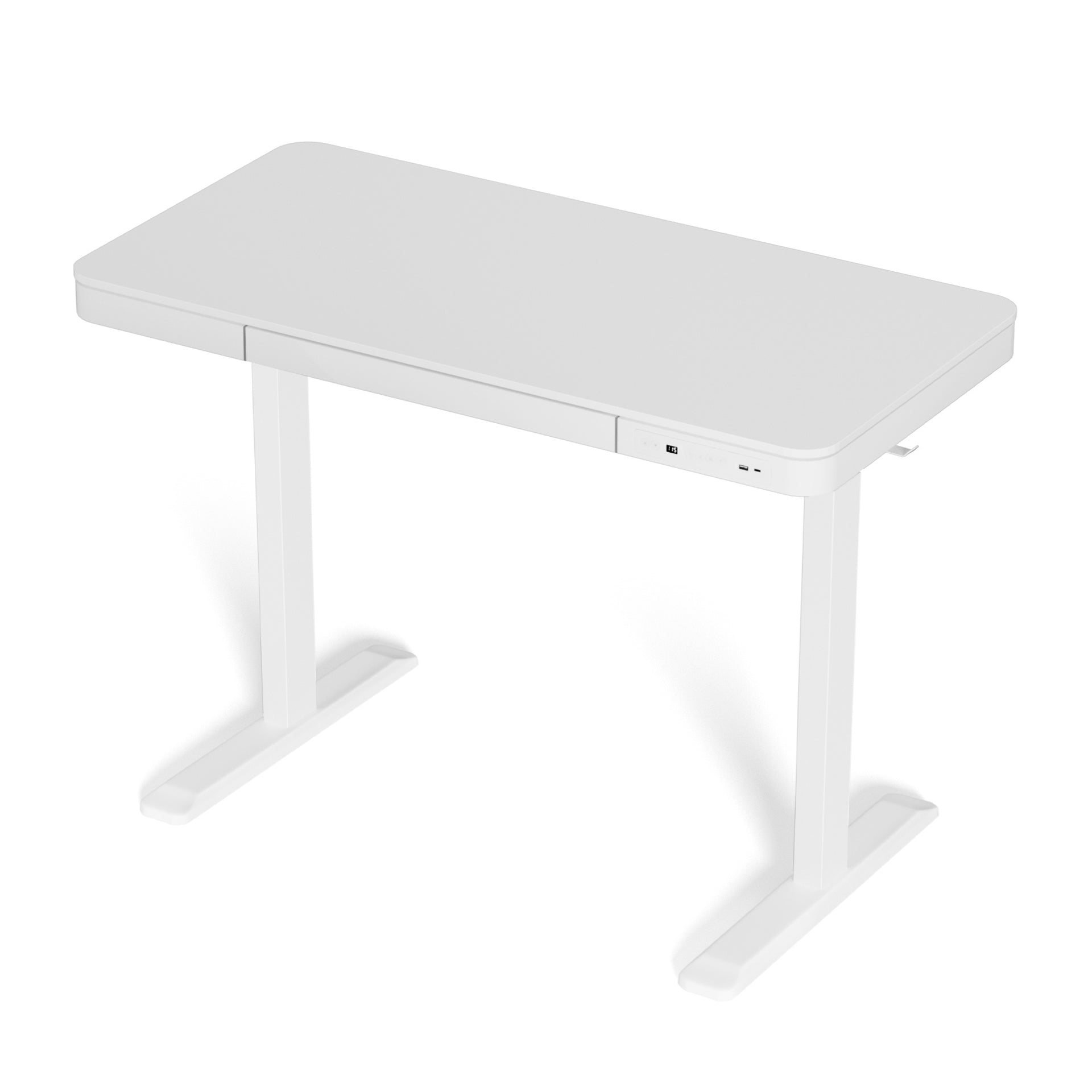 Artiss Standing Desk Motorised Electric Desks Drawer 120CM White Awezingly