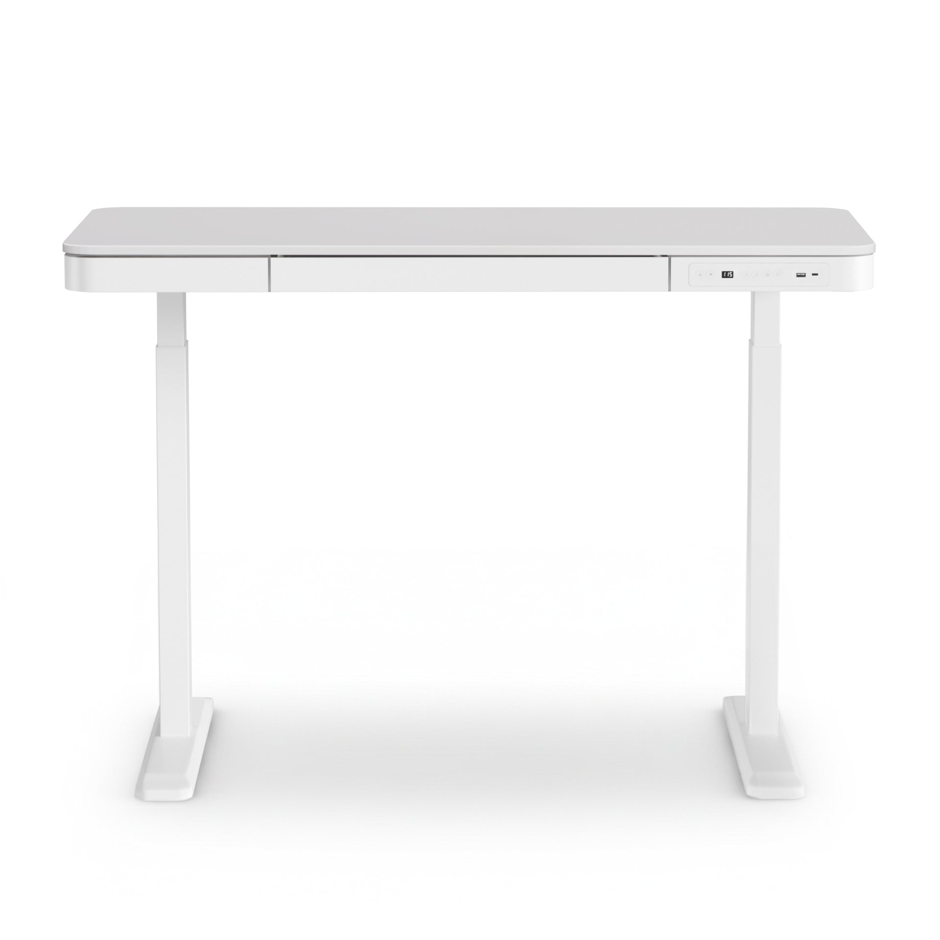 Artiss Standing Desk Motorised Electric Desks Drawer 120CM White Awezingly