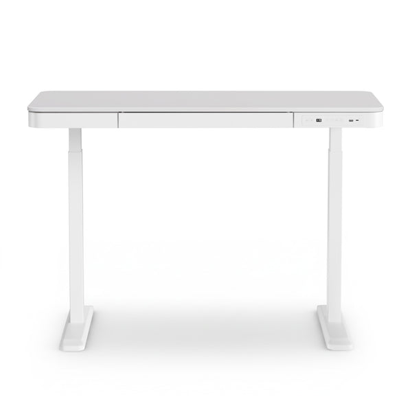 Artiss Standing Desk Motorised Electric Desks Drawer 120CM White Awezingly