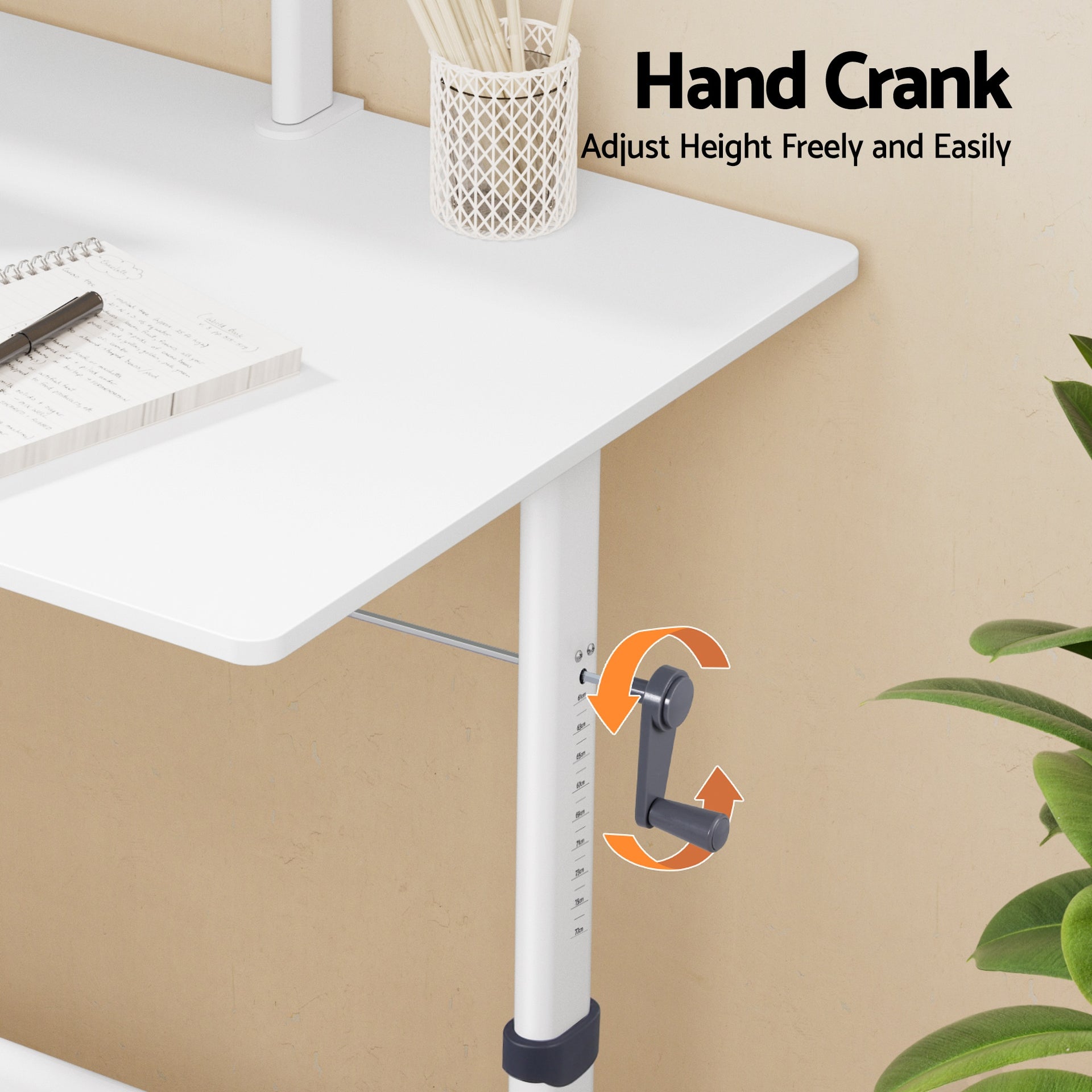 Artiss Manual Standing Desk Height Adjustable Workstation Computer Desks Study 120CM White Awezingly