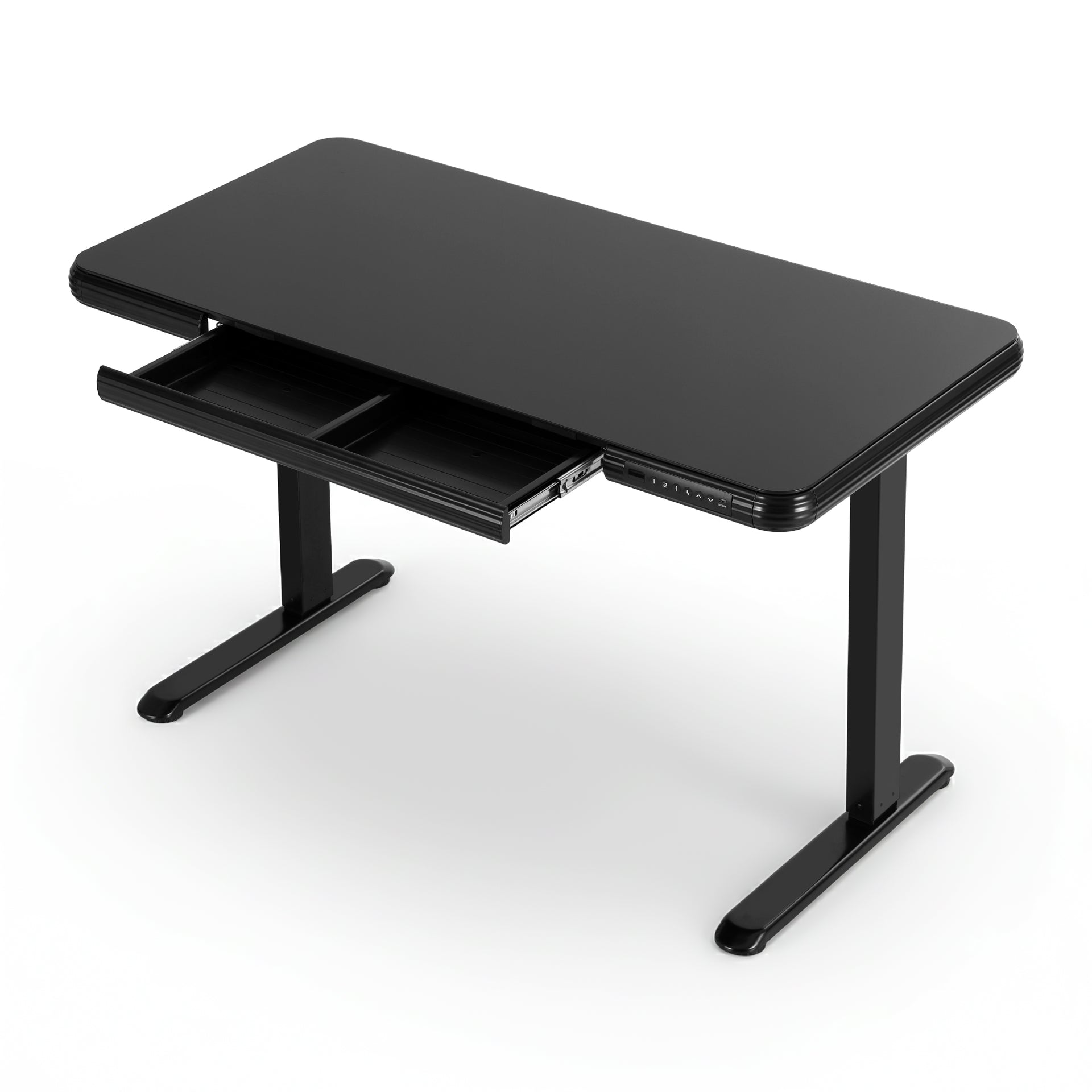 Artiss Standing Desk Motorised Tempered Glass Top Electric Black 120CM Artiss