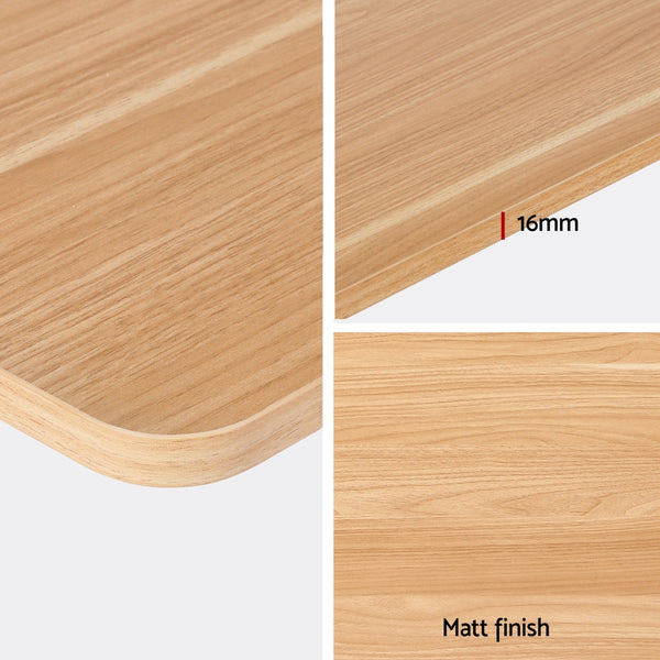 Artiss Electric Standing Desk 140cm Adjustable Height Motorised Home Office Desk Oak Black Awezingly