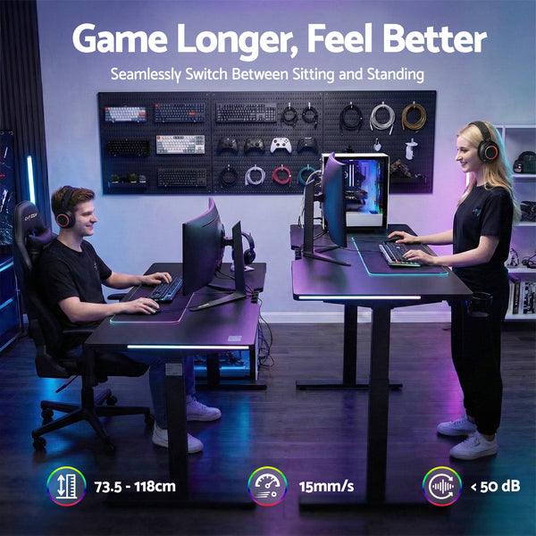 Artiss Electric Standing Desk Height Adjustable Gaming Desk Home Office 140cm Artiss