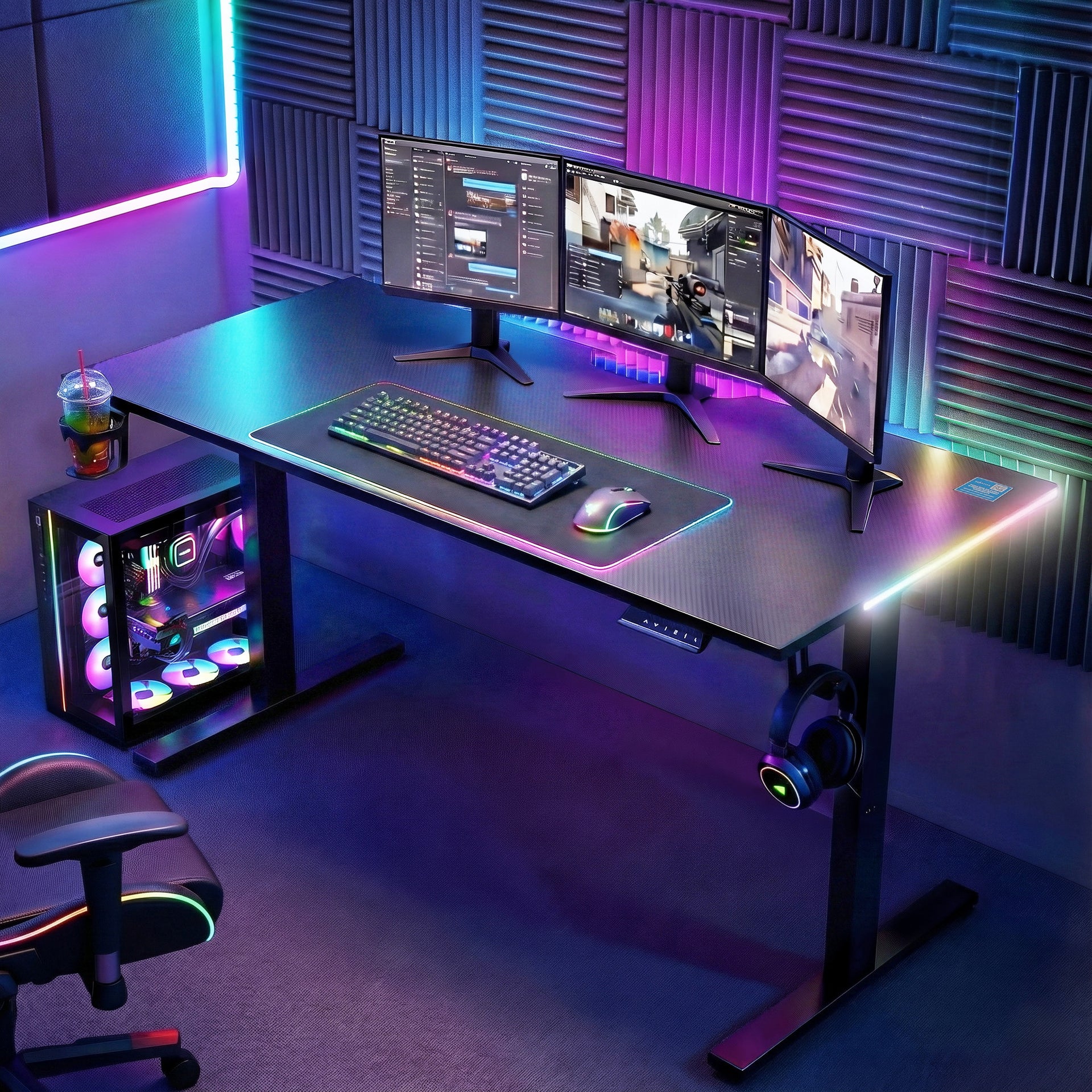 Artiss Electric Standing Desk Height Adjustable Gaming Desk Home Office 140cm Artiss