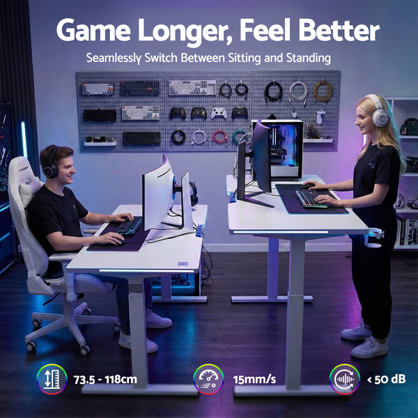 Artiss Electric Standing Desk Height Adjustable Gaming Desk Home Office 140cm Artiss