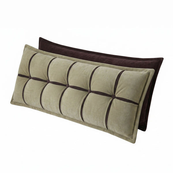 Giselle Bedding Headboard Pillow with Double-Layer Storage Wedge Reading Backrest with Adjustable Filling, Chenille Bed Rest Cushion for Daybed, Dorm, and RV Queen Awezingly
