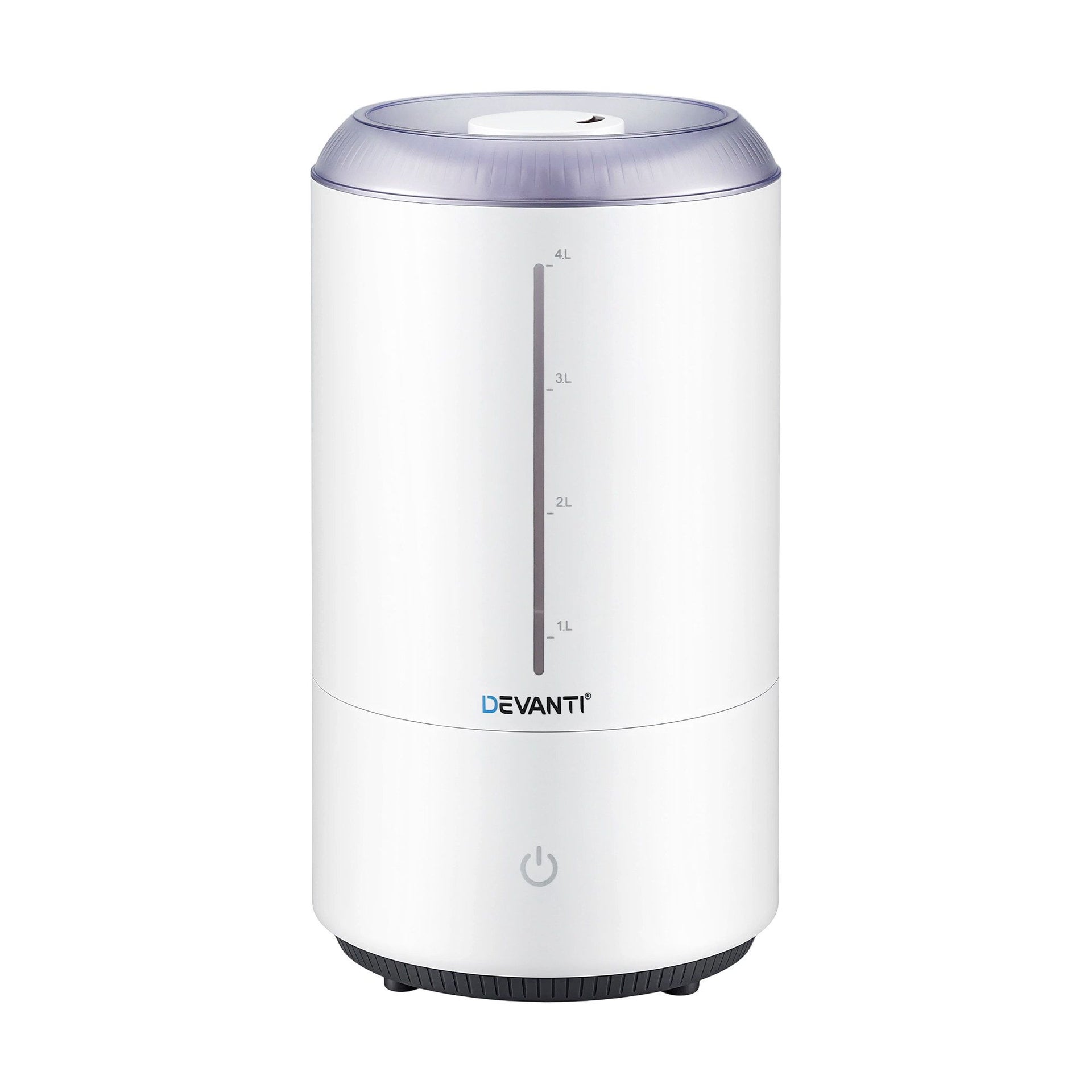 Devanti Ultrasonic Humidifier Aroma Diffuser Top Fill Quiet Bedroom 4L White Devanti