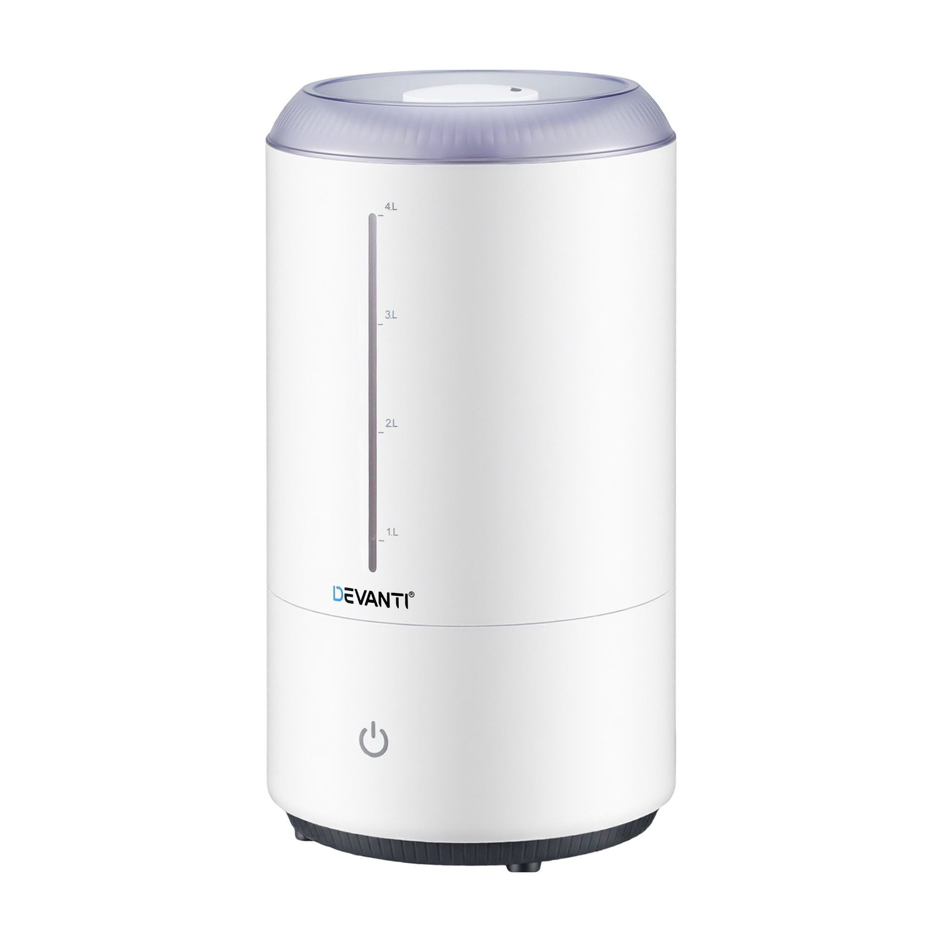 Devanti Ultrasonic Humidifier Aroma Diffuser Top Fill Quiet Bedroom 4L White Devanti
