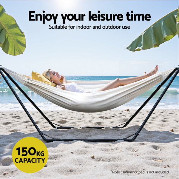 Gardeon Hammock Bed Stand Steel Frame Outdoor Garden Awezingly