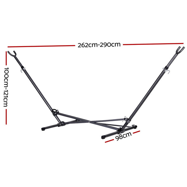 Gardeon Hammock Bed Stand Steel Frame Outdoor Indoor Awezingly