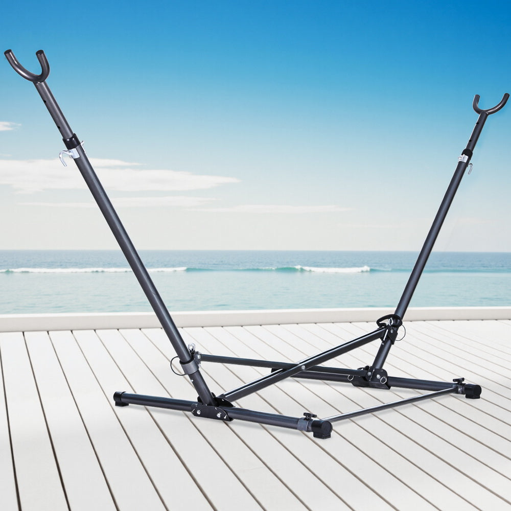 Gardeon Hammock Bed Stand Steel Frame Outdoor Indoor Awezingly