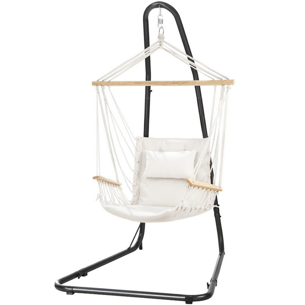 Gardeon Hammock Chair with Heavy Duty Steel Stand Gardeon