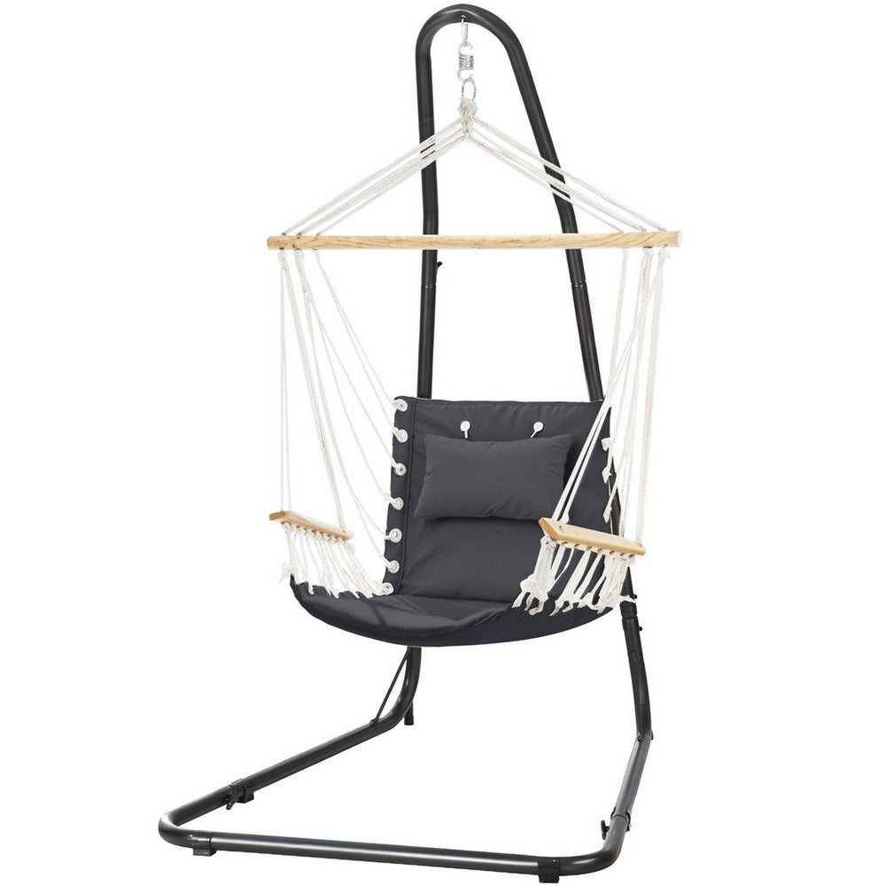 Gardeon Hammock Chair with Heavy Duty Steel Stand Gardeon