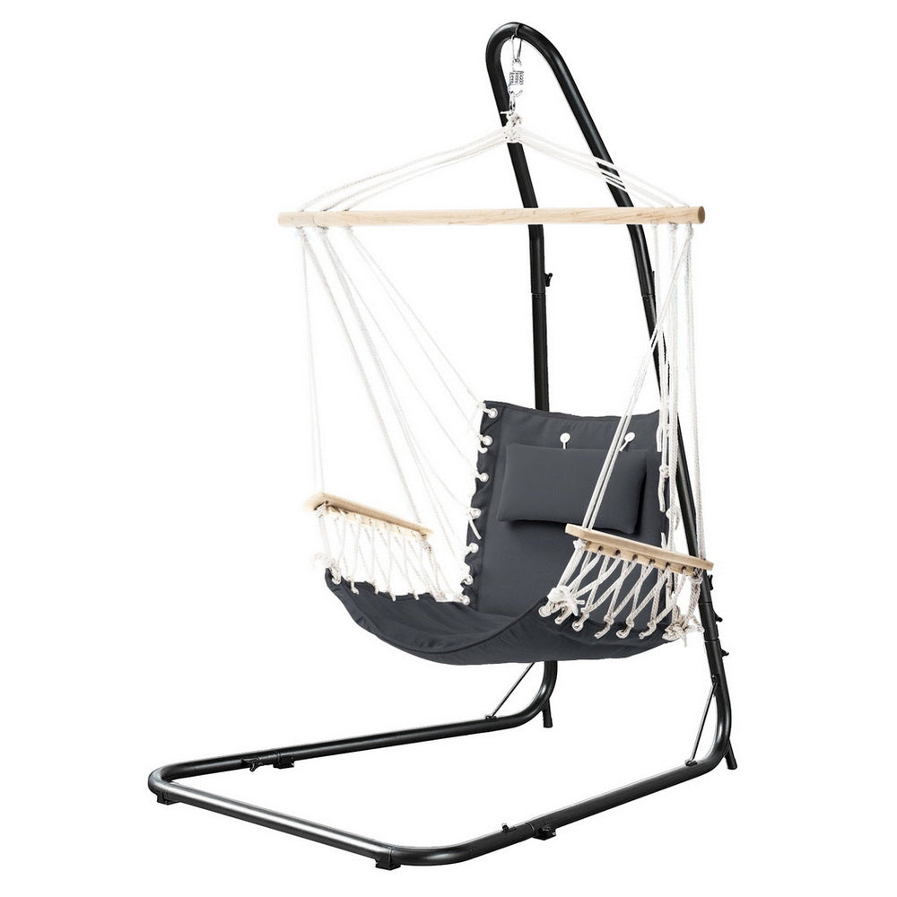 Gardeon Hammock Chair with Heavy Duty Steel Stand Gardeon