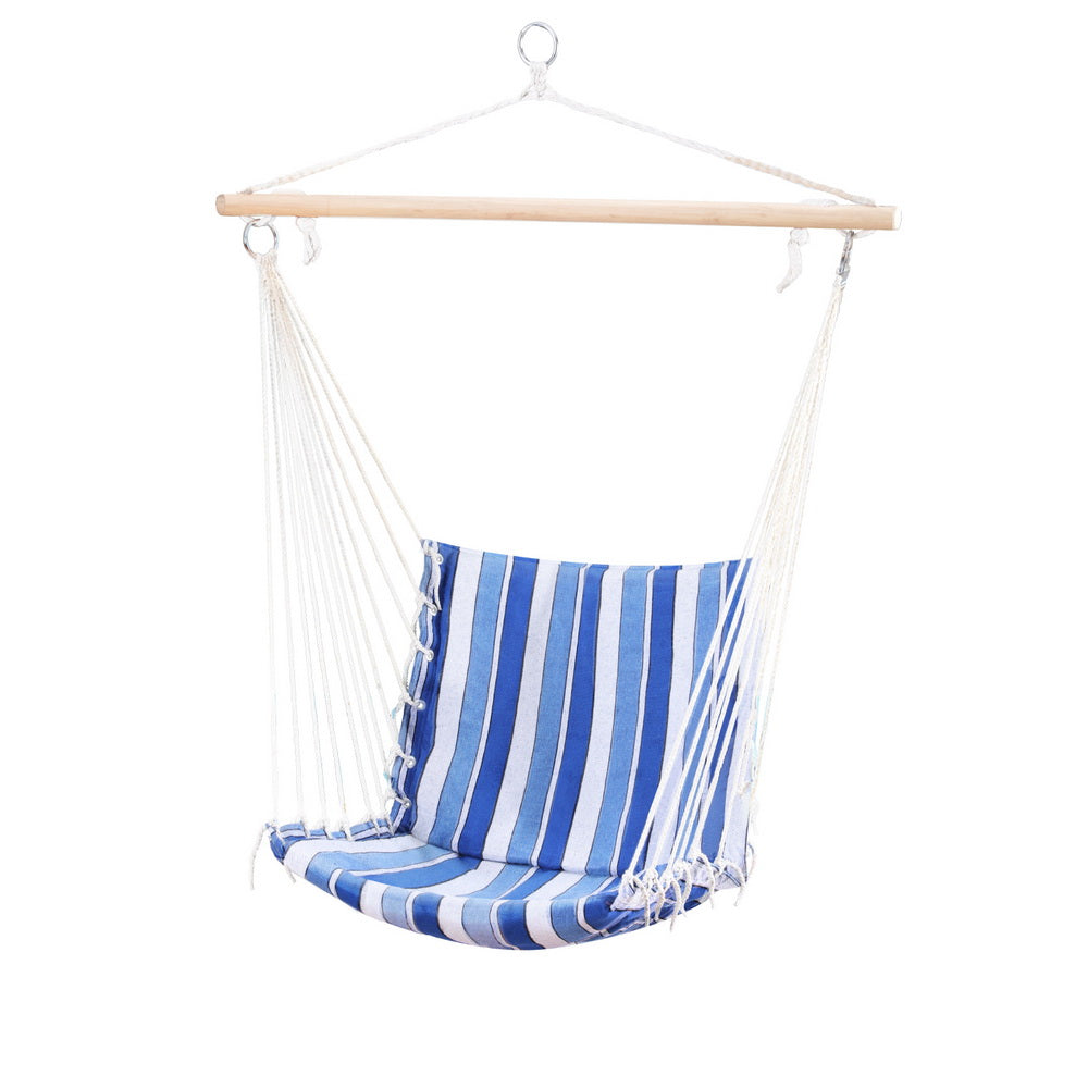 Gardeon Hammock Chair Swing Camping Blue Gardeon