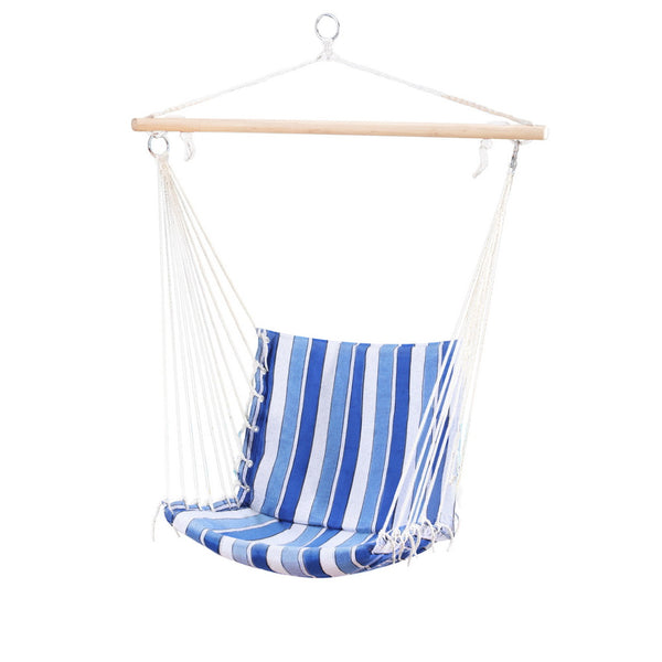 Gardeon Hammock Chair Swing Camping Blue Gardeon