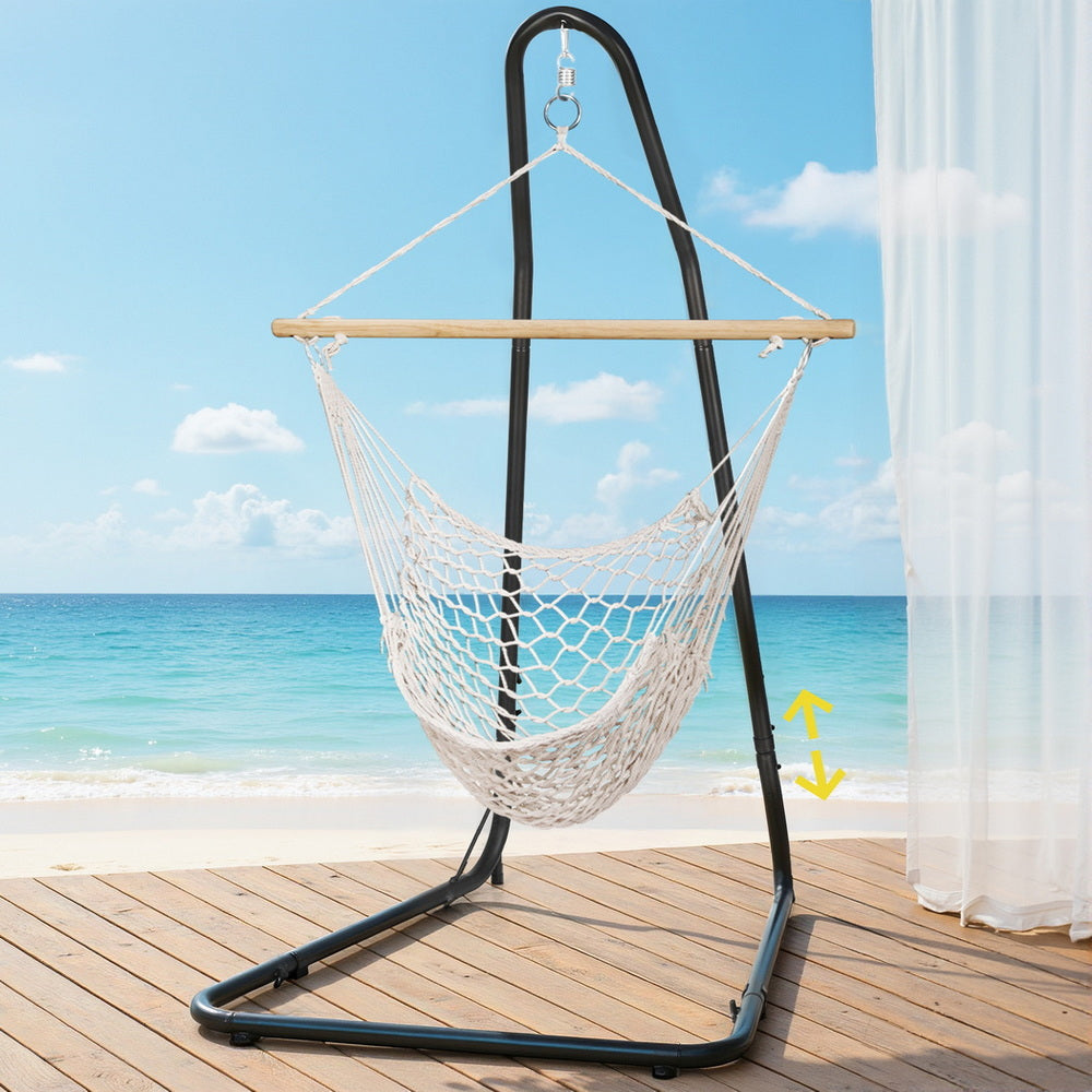 Gardeon Hammock Hanging Chair with Heavy Duty Steel Stand Gardeon
