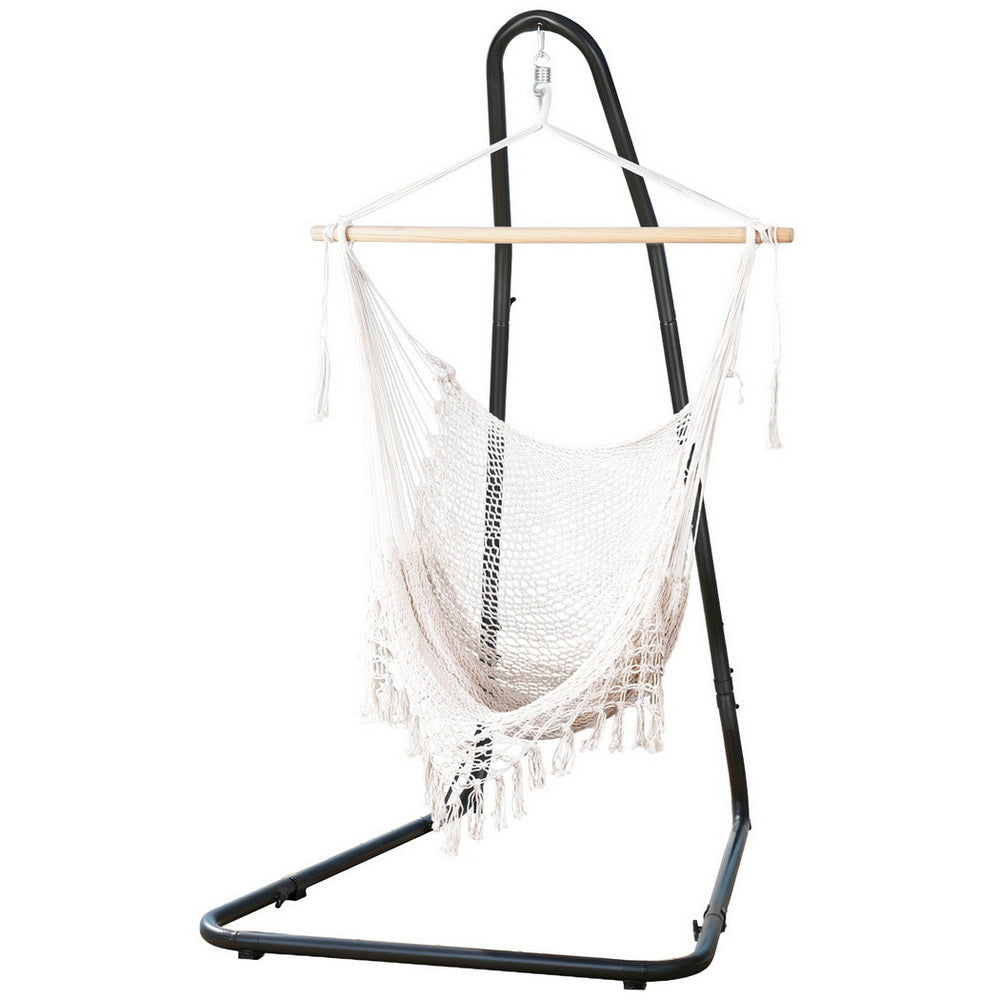 Gardeon Hammock Hanging Chair with Heavy Duty Steel Stand Gardeon