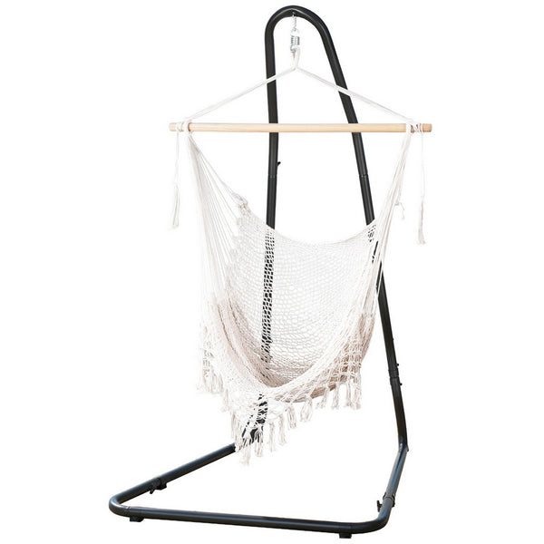 Gardeon Hammock Hanging Chair with Heavy Duty Steel Stand Gardeon