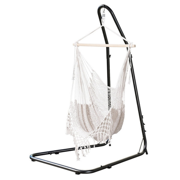 Gardeon Hammock Hanging Chair with Heavy Duty Steel Stand Gardeon