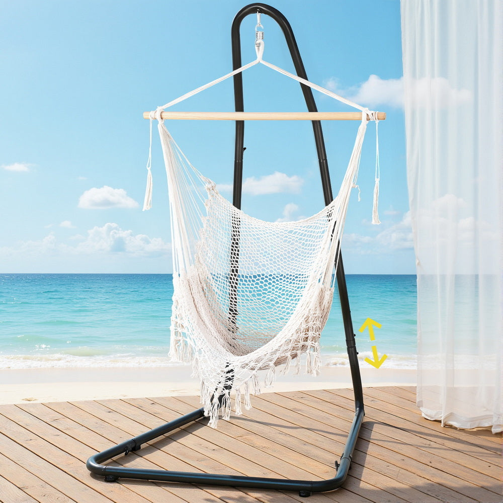 Gardeon Hammock Hanging Chair with Heavy Duty Steel Stand Gardeon
