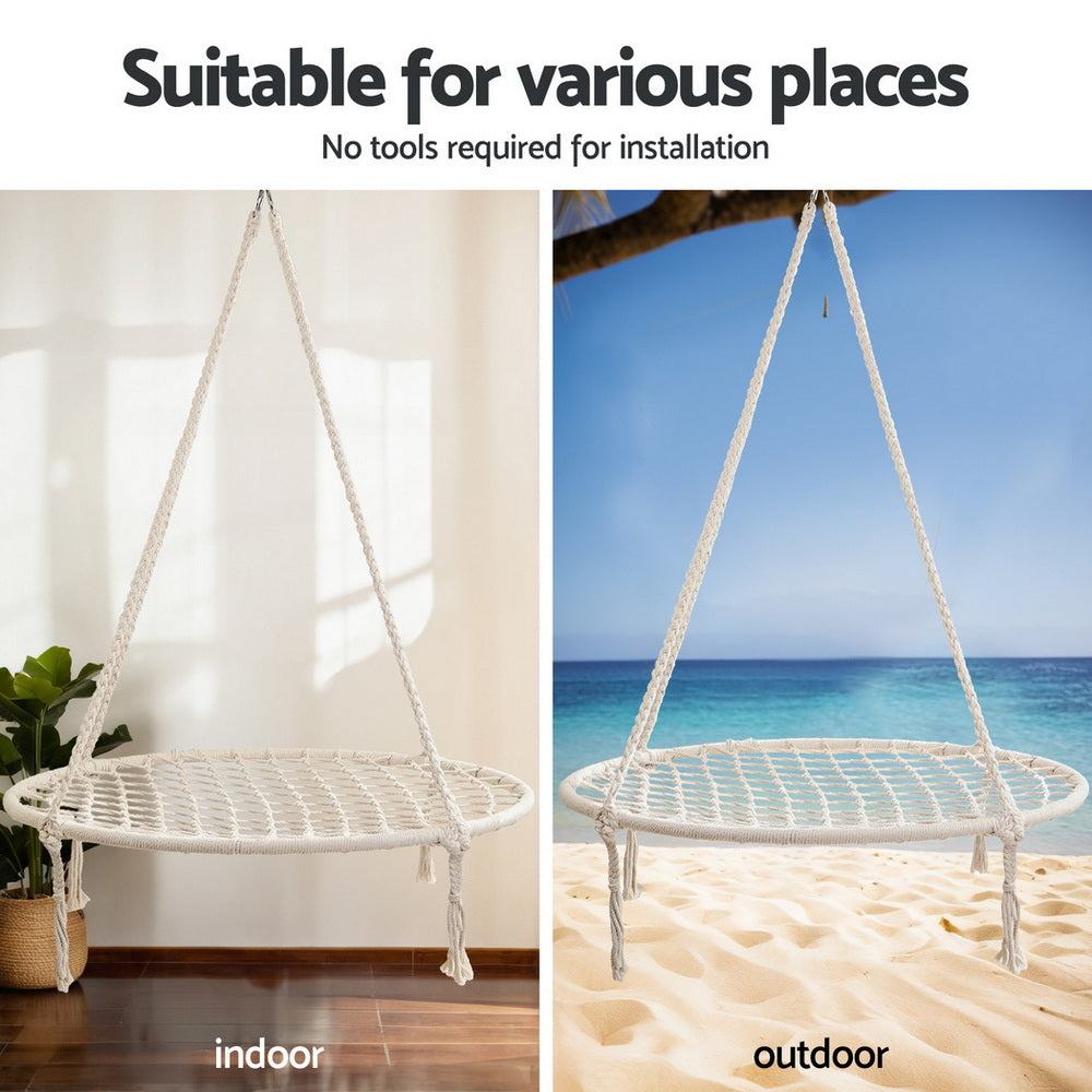 Gardeon Hammock Hanging Chair with Steel Stand Gardeon