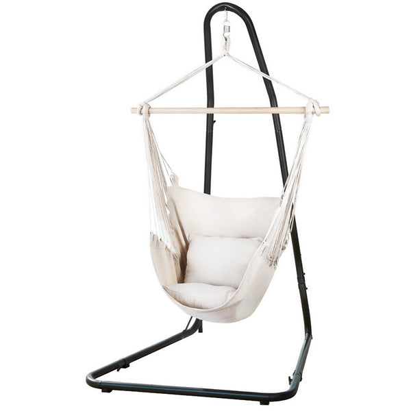 Gardeon Hammock Chair with Heavy Duty Steel Stand Gardeon