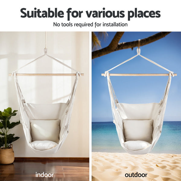 Gardeon Hammock Chair with Heavy Duty Steel Stand Gardeon