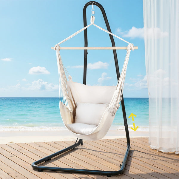 Gardeon Hammock Chair with Heavy Duty Steel Stand Gardeon