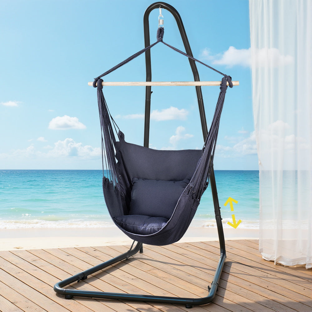 Gardeon Hammock Chair with Heavy Duty Steel Stand Gardeon