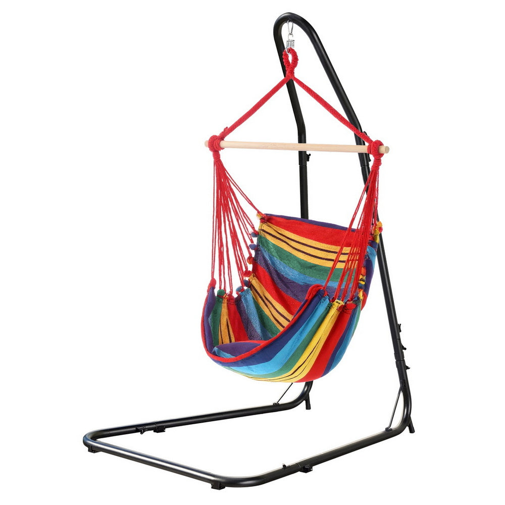 Gardeon Hammock Chair with Heavy Duty Steel Stand Gardeon