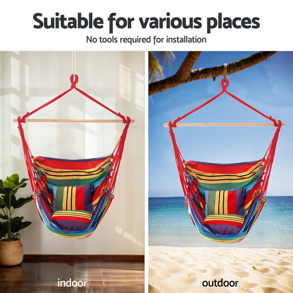 Gardeon Hammock Chair with Heavy Duty Steel Stand Gardeon