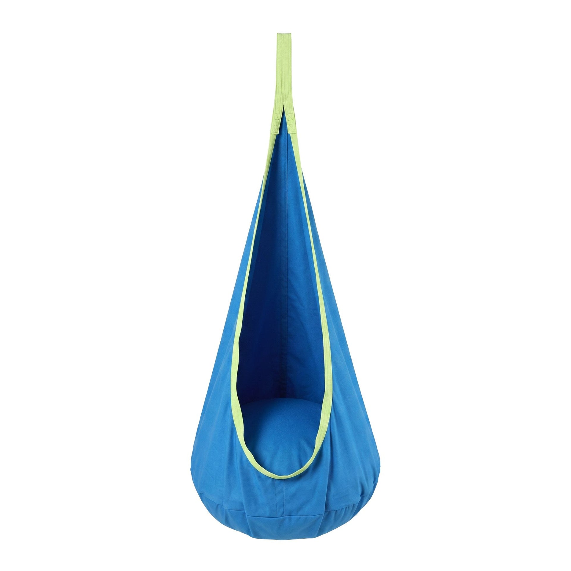 Gardeon Kids Hammock Chair Camping 70cmx150cm with Cushion Storage Bag Blue Awezingly