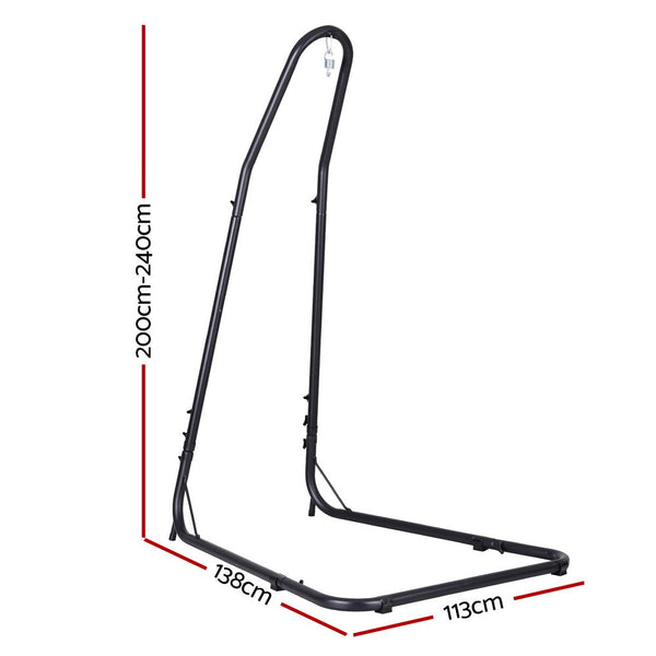 Gardeon Hammock Chair Stand Heavy Duty Steel Frame Black Awezingly