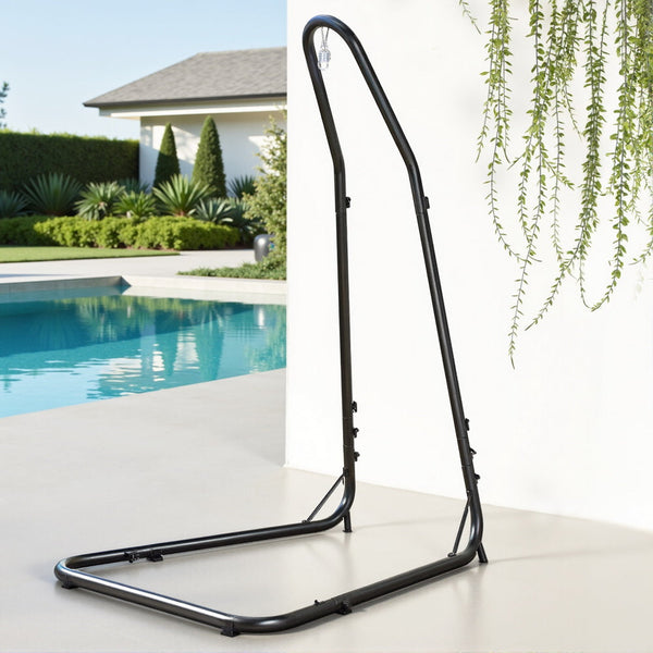 Gardeon Hammock Chair Stand Heavy Duty Steel Frame Black Awezingly