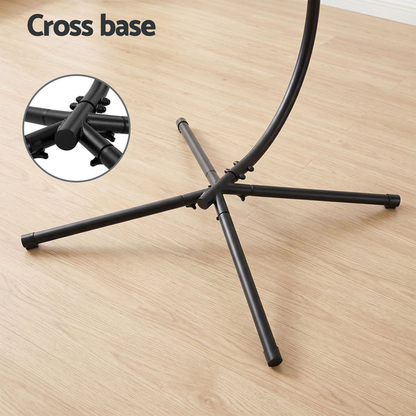Gardeon Hammock Stand 150kg Capacity Metal Frame for Hanging Chairs Black Awezingly