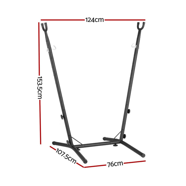 Gardeon Hammock Chair Stand Metal Frame Black Gardeon