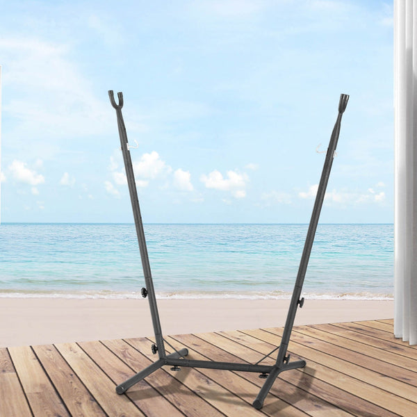Gardeon Hammock Chair Stand Metal Frame Black Gardeon